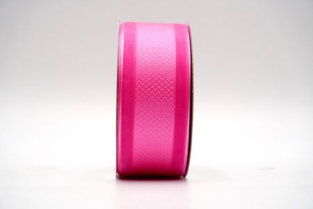 Hot Pink Sheer Mid Herringbone Design Ribbon_K1754-501